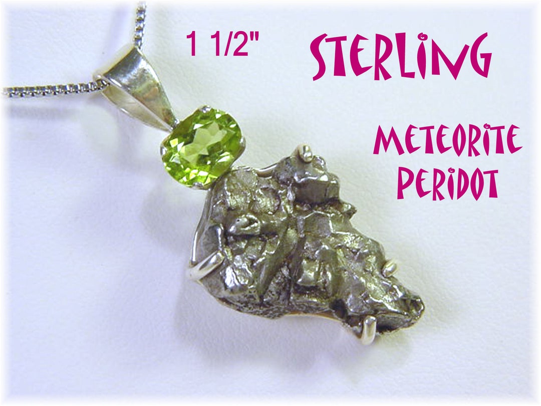 Meteorite Pendant with Celestial Flower