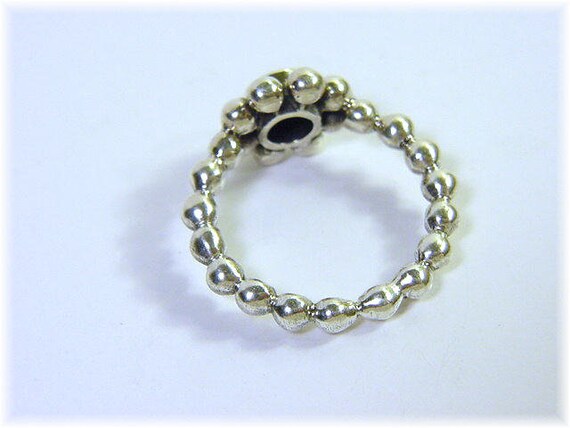 Garnet Orbs Sterling Silver Ring, Garnet Ring, Ba… - image 4