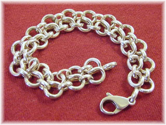 Sterling Silver Bracelet, Figure 8 Double Rolo Chain … - Gem