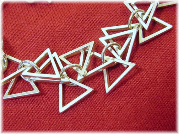 Triangle Dangle Sterling Silver Bracelet, One of … - image 3