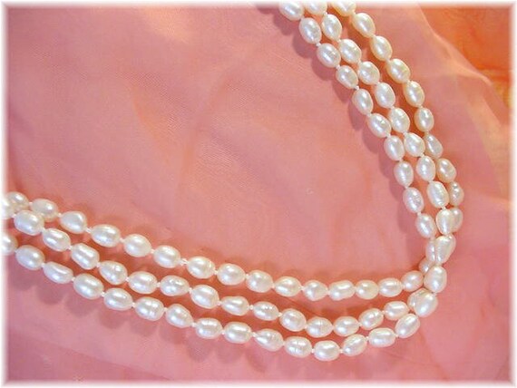 Pure White Baroque Pearl Necklace,70", RARE 7 to … - image 4
