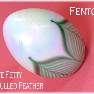 Fenton Dave Fetty Pulled Feather Egg, VERY RARE, Fenton Art Glass, Fenton Egg, Limited, Collectors Piece, Iridescent Finish  FREE Shipping
