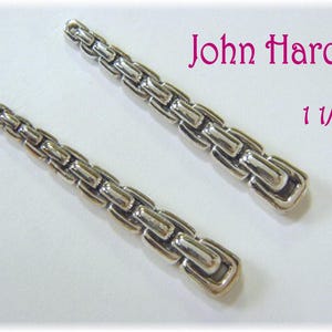 John Hardy Solid Box Chain Sterling Silver Earrings, John Hardy Earrings, John Hardy Box Chain, Jai John Hardy, Gift For Her   FREE SHIPPING