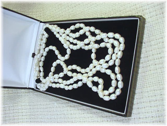 Pure White Baroque Pearl Necklace,70", RARE 7 to … - image 7