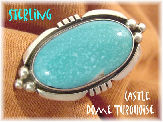 Amazing Vintage Native American Navajo Sterling Silver Domed Mircrophone Ring Old Amazing Vintage Native American Navajo Sterling Silver Domed Mircrophone Ring Old