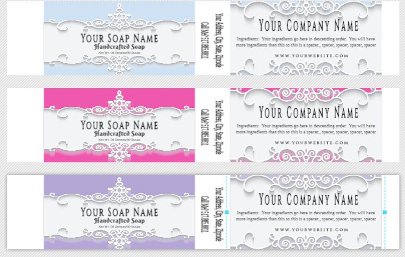 Cigar band soap label template