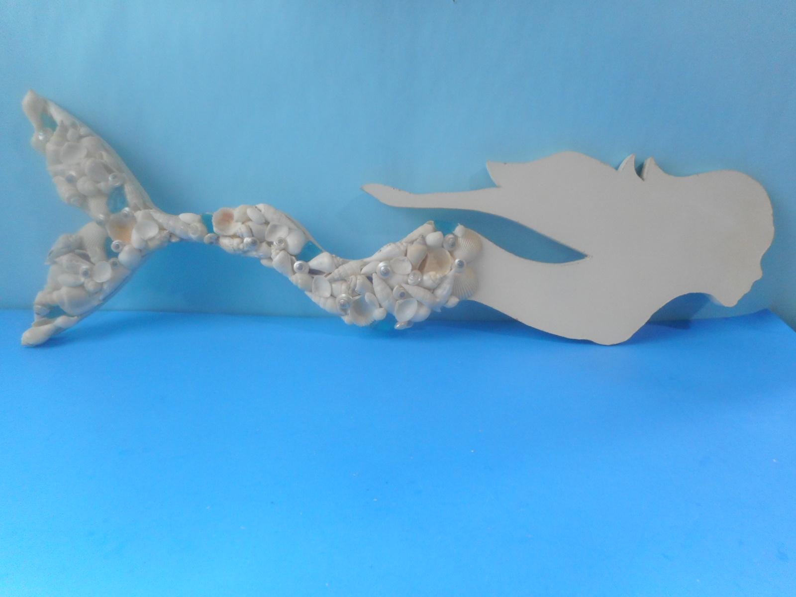 Seashell Mermaid Wall Sculpture: Coastal Beach Home Decor - Etsy