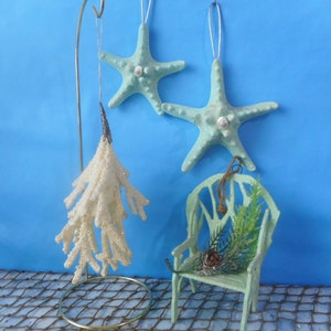 Sea Shell Ornament-Coastal Beach Tree Ornament-Coastal Christmas Home Decor S-8 COMBO SET 4-5"