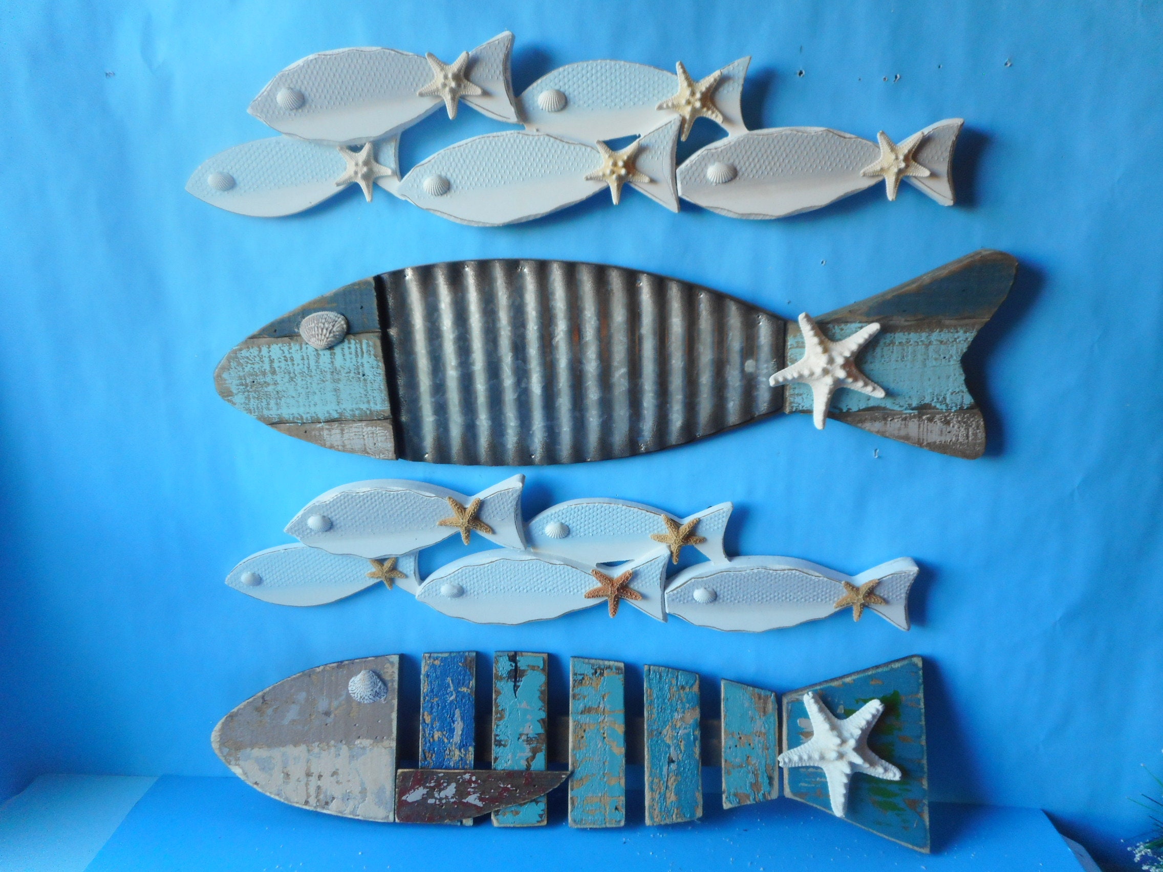 Wood Fish Wall Decor-coastal Nautical Beach Wall Decor - Etsy