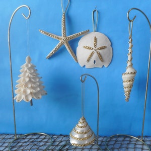 Sea Shell Ornament-Coastal Beach Tree Ornament-Coastal Christmas Home Decor S-3 COMBO SET 2-5"