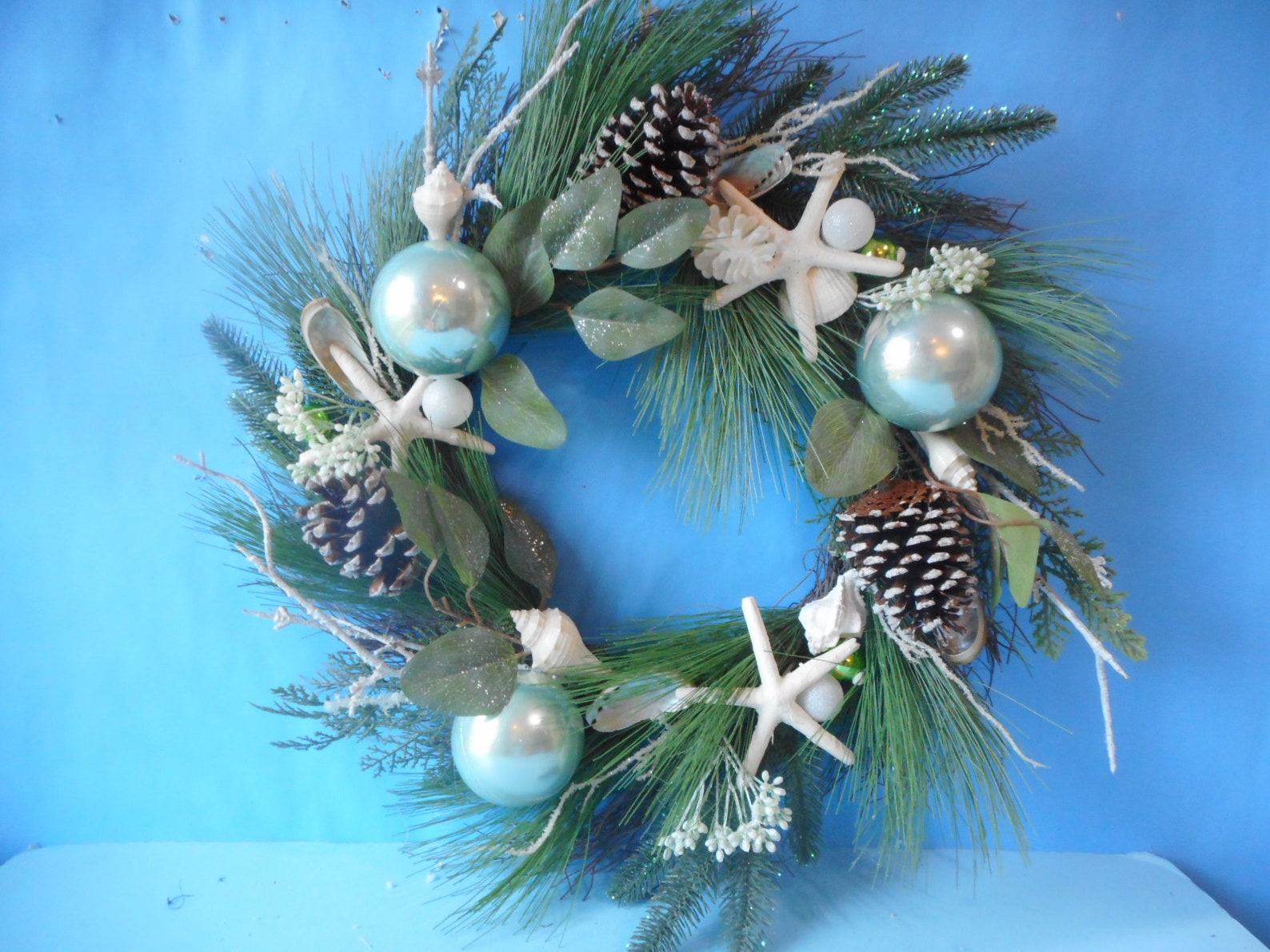 Coastal Beach Holiday Christmas Wreath - Etsy