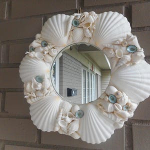 Small SeaShell Mirrors- More Color Choices-Coastal Beach Nautical Wall Decor