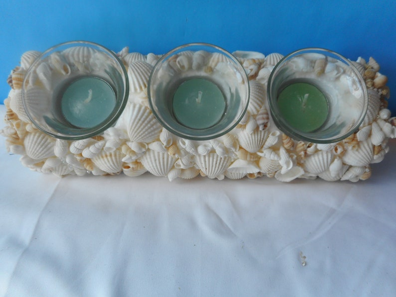 SeaShell Candle CenterpieceCandle HolderBeach Nautical Beach Etsy