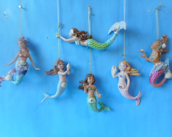 Mermaid Ornament-Coastal Beach Ornament-Coastal Christmas Home Decor