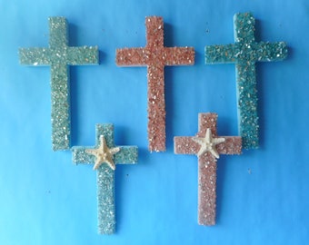 Art Glass Wall Cross- Religious Spiritual Cross