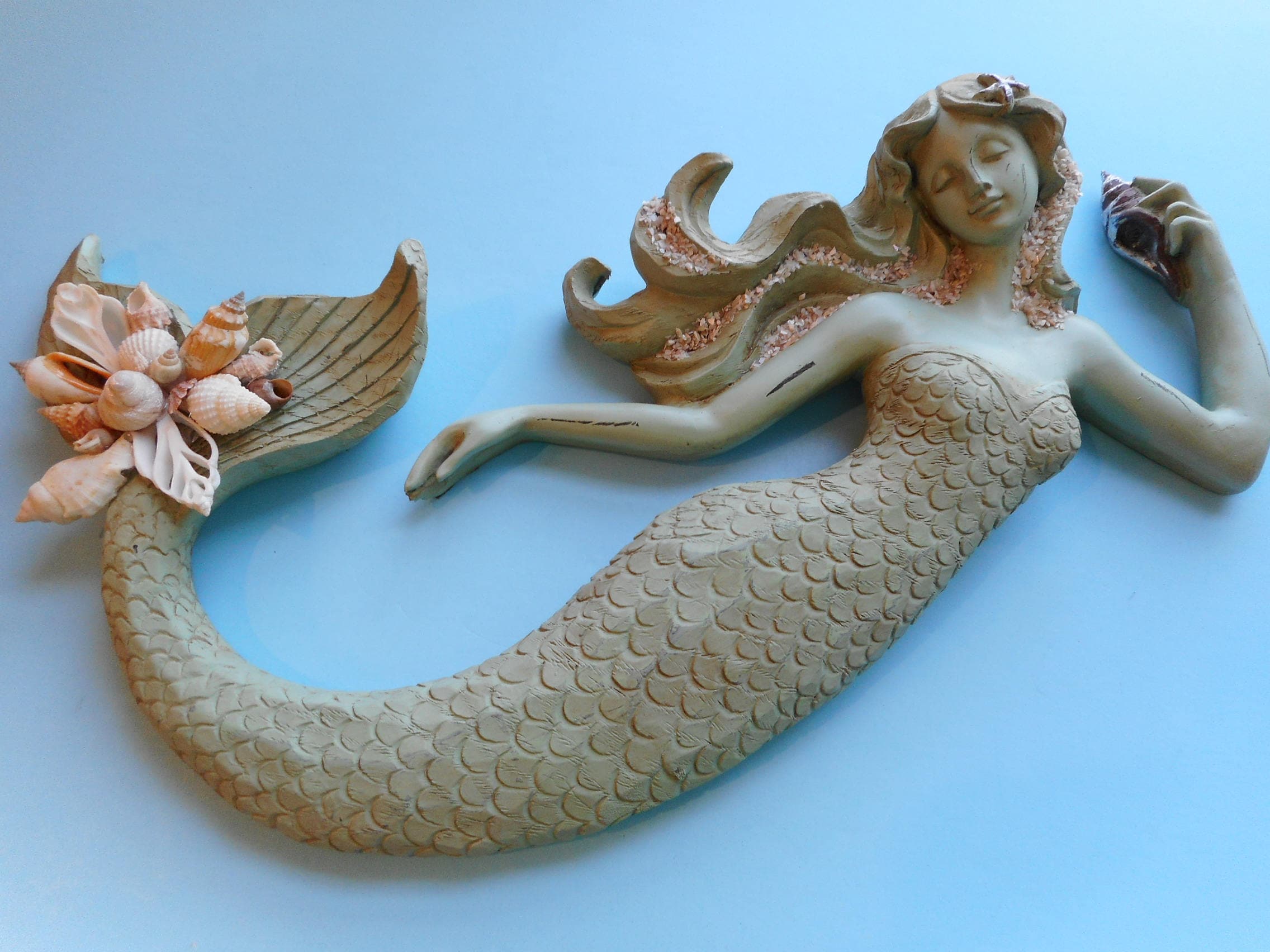 SeaShell Wall Mermaid Coastal Home DecorMermaid