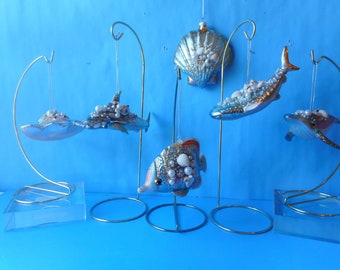 SeaLife II Ornaments-Sting Ray, Shark, Whale, Fish-Coastal Beach Ornaments