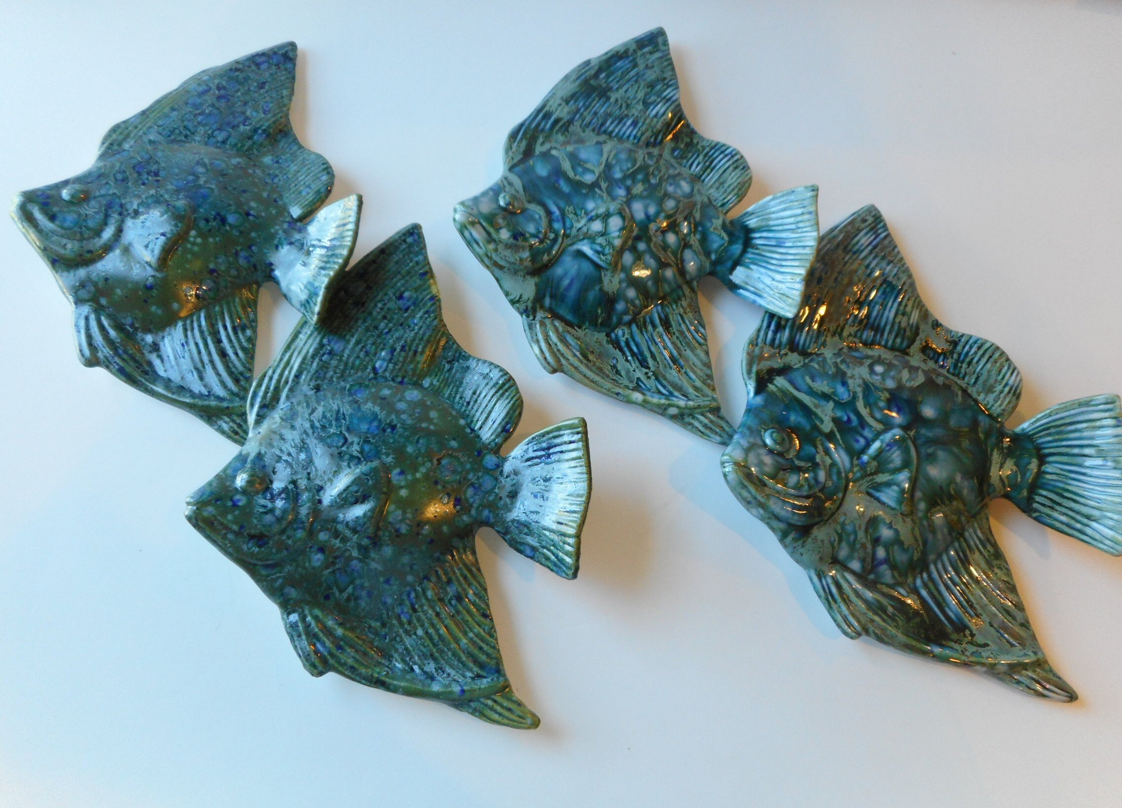 Ceramic Wall FishCoastal DecorBeach DecorFish Wall Etsy