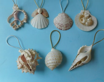 SeaShell Beach Ornaments Variety-(MORE CHOICES)- Coastal Christmas Home Decor