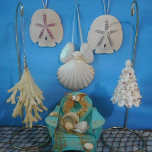 Sea Shell Ornament-Coastal Beach Tree Ornament-Coastal Christmas Home Decor image 1