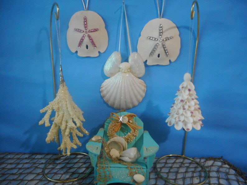 Sea Shell Ornament-Coastal Beach Tree Ornament-Coastal Christmas Home Decor image 1