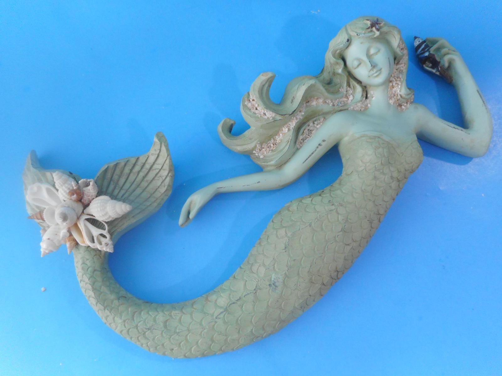 Seashell Mermaid Wall Sculpture: Coastal Beach Home Decor - Etsy