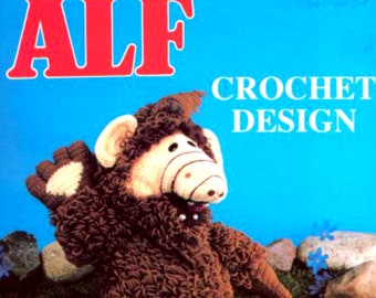 SALE *** Vintage Crochet Pattern  ALF the Alien  Extraterrestrial  Retro Soft Toy