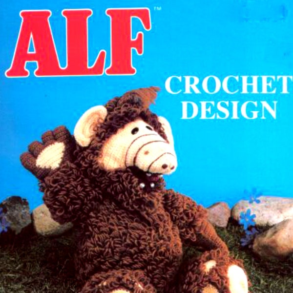 Vintage Crochet Pattern  ALF the Alien  Extraterrestrial  Retro Soft Toy