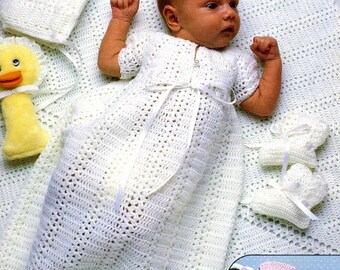 crochet baptism gown