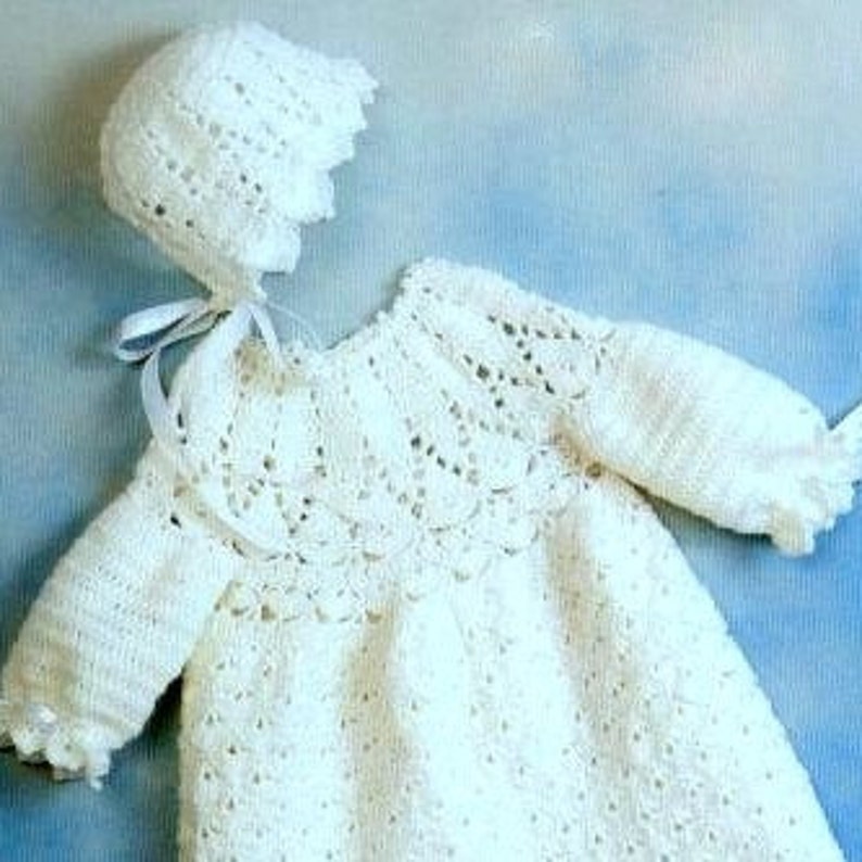 Vintage Crochet Pattern PDF Baby Christening Robe Gown and Etsy