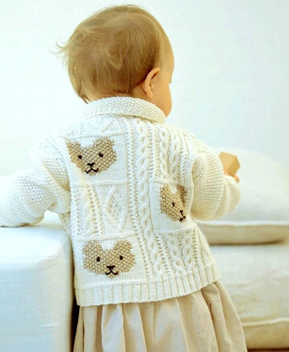 teddy bear cardigan knitting pattern