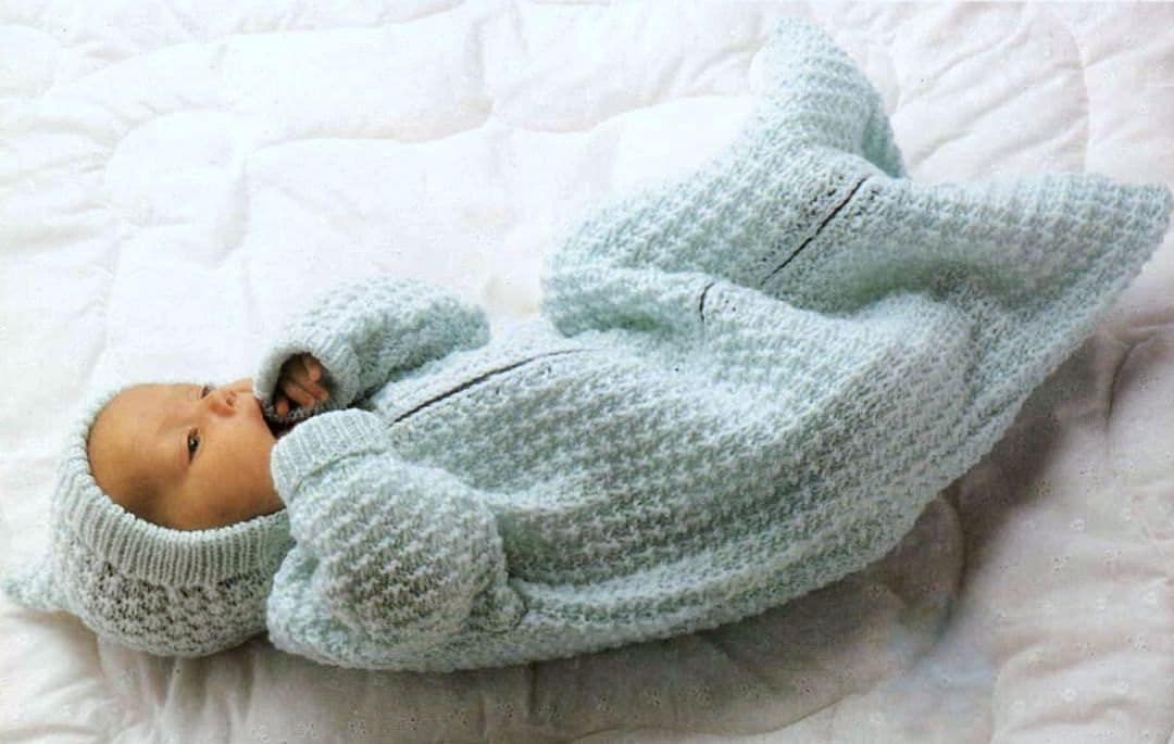 Knitting Pattern Baby Sleeping Bag Pixie Hood Cocoon Sleep Etsy