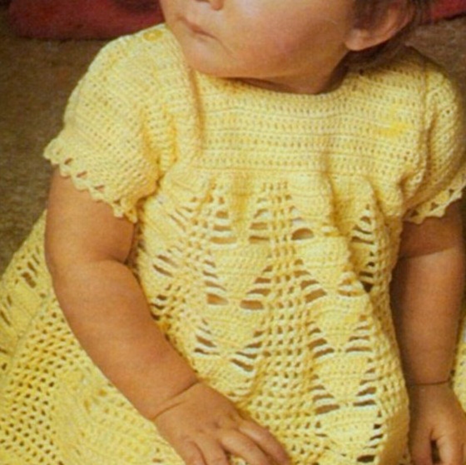 Vintage Crochet Pattern Baby Girls Party Dress Summer Etsy