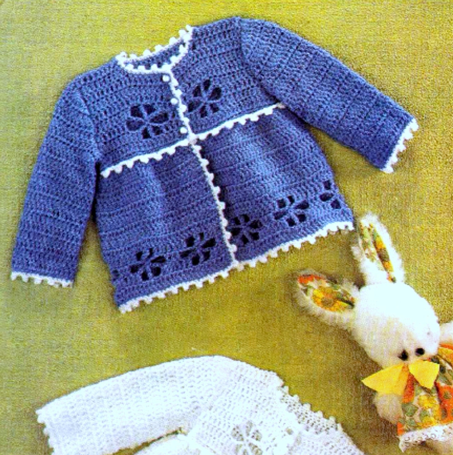 Vintage Crochet Pattern PDF Baby Jacket Cardigan Coat Matinee - Etsy