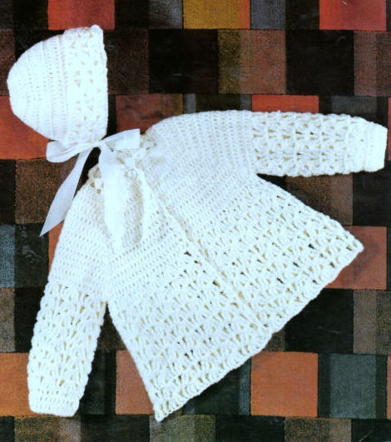 Vintage Crochet Pattern PDF Baby Matinee Jacket Cardigan and Etsy