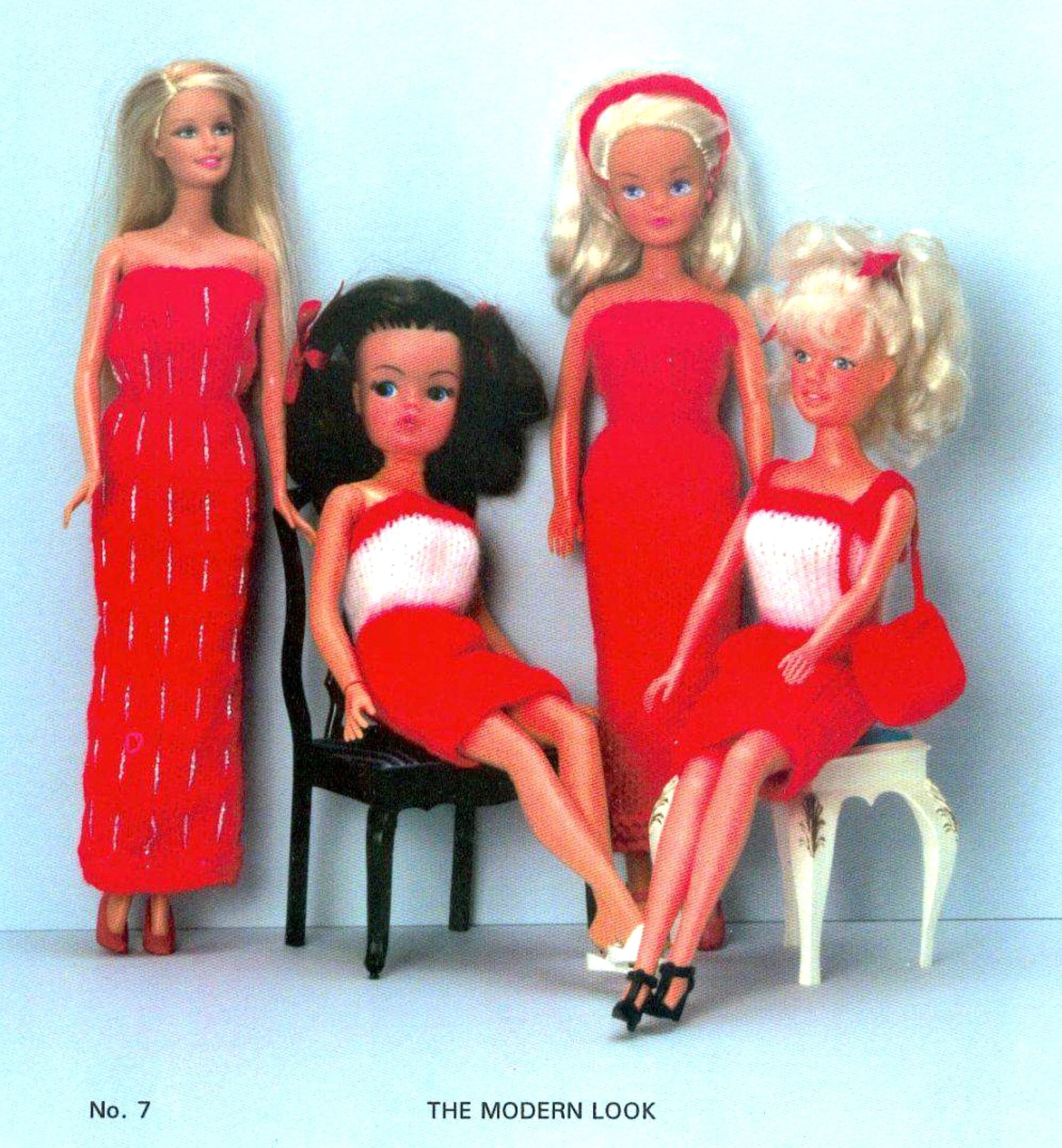 TO KNIT for 18" dolls.. Fun Fashions DOLL CLOTHES PICS 8 contemporary outfits 