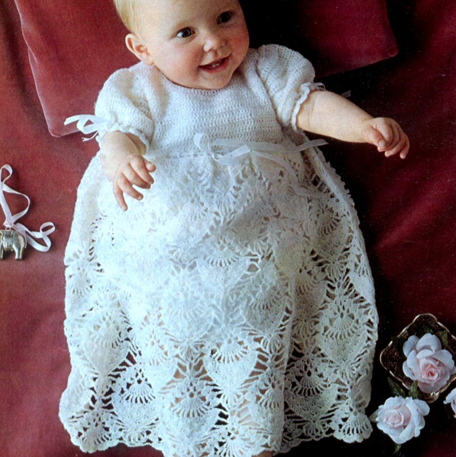 5 crochet patterns of christening gowns at a discount price