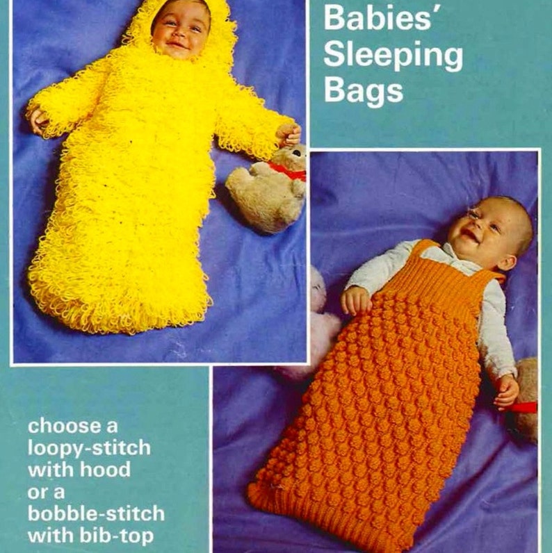 Knitting Pattern Baby Sleeping Bag Cocoon Sleep Sack Loopy - Etsy