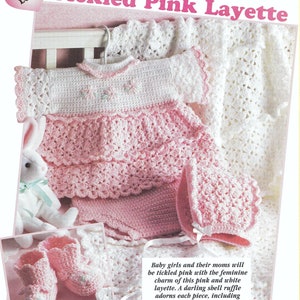 RETIREMENT SALE *** Vintage Crochet Pattern PDF  Baby Layette  Dress Bonnet Bootees Afghan  Matinee Set Shawl Pram Cot Blanket Fit 6 Months