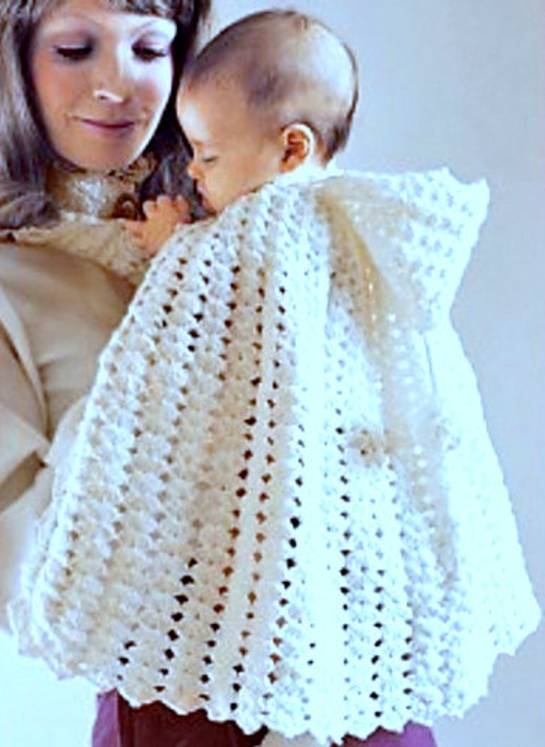 Vintage Crochet Pattern PDF Baby Carrying Cape with Hood Etsy