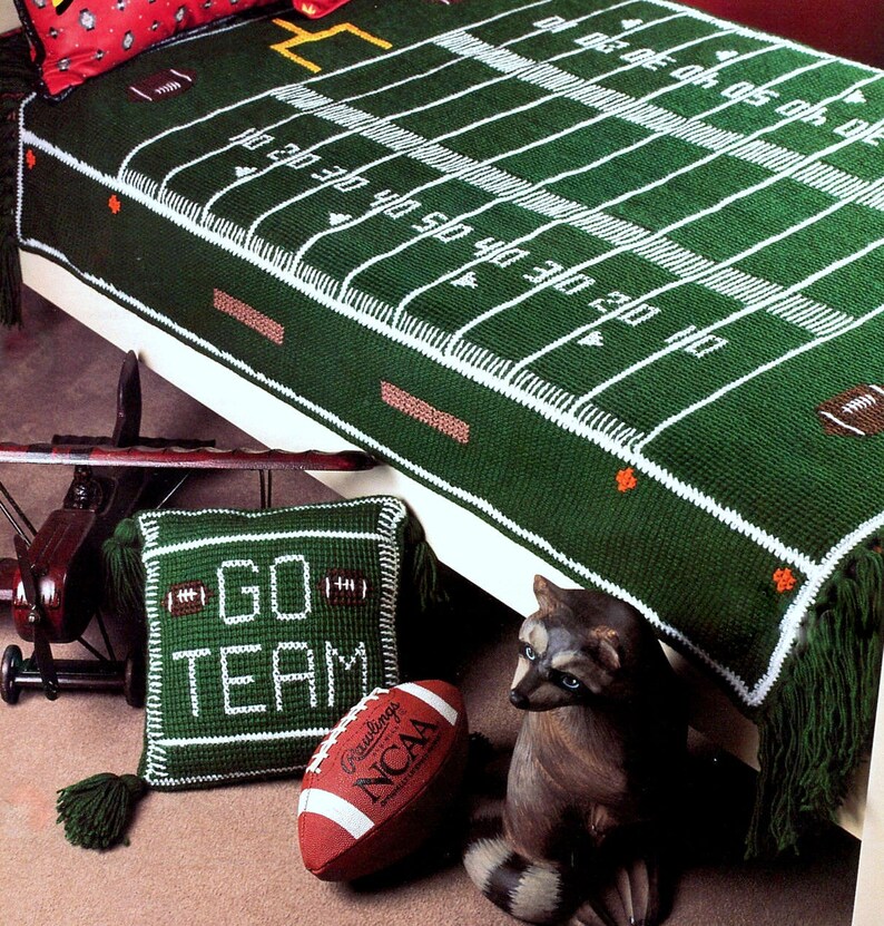 Crochet Soccer Blanket Crafts Football Blanket Afghan Crochet Soccer Blanket Crafts Football Blanket Afghan