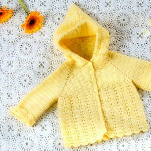 Vintage Crochet Pattern Baby Hoodie Jacket and Blanket or Shawl   Coat Cardigan Sweater Afghan   PDF