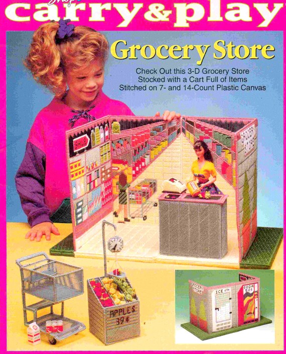 plastic canvas barbie house