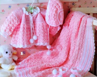 SALE *** Vintage Crochet Pattern Baby Layettes Matinee Jacket