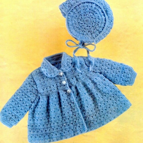 Vintage Crochet Pattern PDF Baby Matinee Set Jacket Etsy