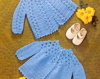 Vintage Crochet Pattern  Baby Matinee Coat Jacket  Angel Top Pram Set   Plus over 20 extra  baby crochet patterns