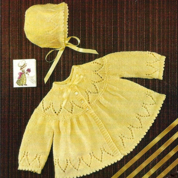 Vintage Knitting Pattern Baby Matinee Coat and Etsy
