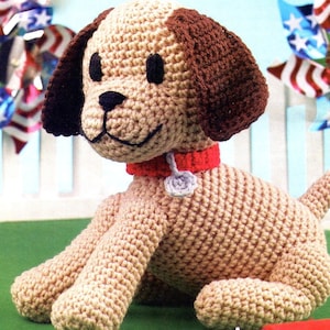 RETIREMENT SALE *** Vintage Crochet Pattern Puppy   Dog Soft Toy Animal Pet Pup Amigurumi
