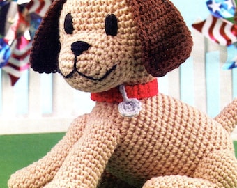 INSTANT DOWNLOAD PDF  Vintage Crochet Pattern Puppy   Dog Soft Toy Animal Pet Pup Amigurumi