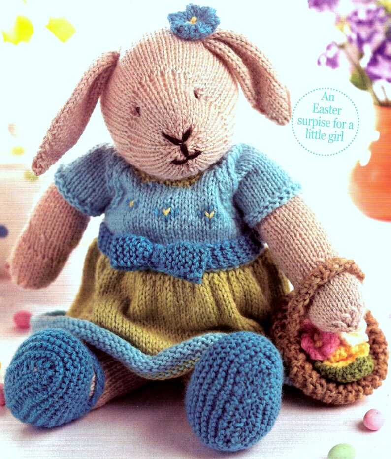 Vintage Knitting Pattern PDF Easter Bunny Rabbit Dress and Etsy
